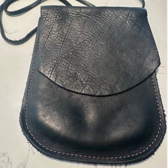ted gilmer genuine leather satchel black HIGH QUALITY - FREE SHIPPING - Picture 1 of 2